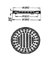 Hofablauf Aufsatz Guss rund